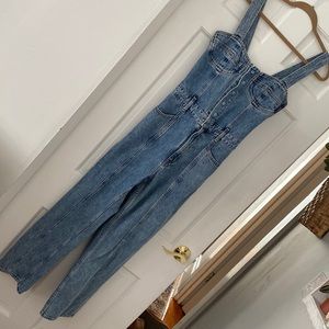 Agolde denim bustier jumpsuit size 29
